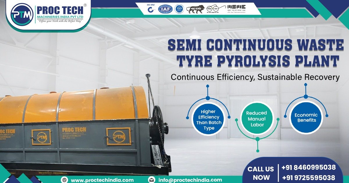 Semi Continuous Waste Tyre Pyrolysis Plant in Chhattisgarh