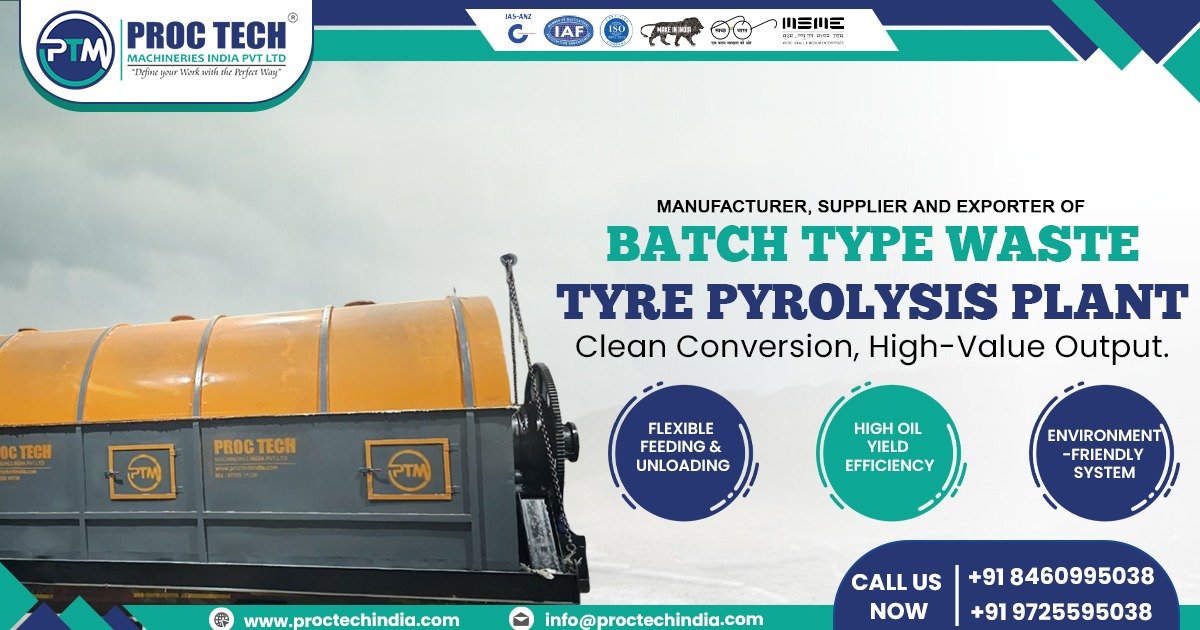 Batch Type Waste Tyre Pyrolysis Plant in Chhattisgarh