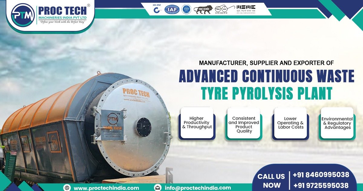 Advanced Continuous Waste Tyre Pyrolysis Plant in Chhattisgarh